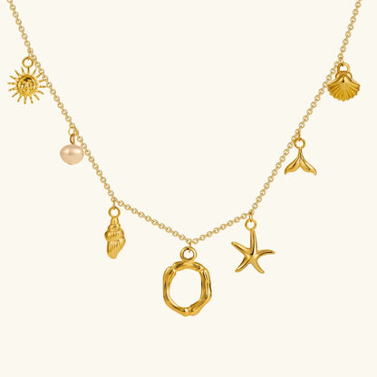 [AuraEcho]Avaria Ocean Initial Necklace