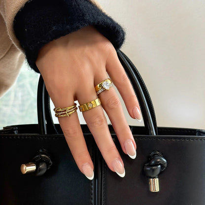 [AuraEcho]Dara Diamond Ring Stack