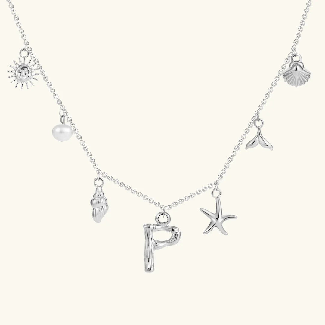 [AuraEcho]Avaria Ocean Initial Necklace