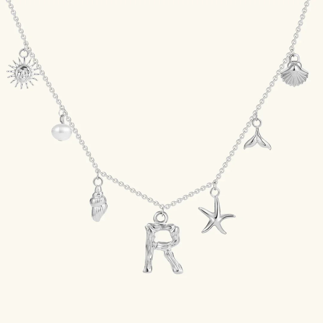 [AuraEcho]Avaria Ocean Initial Necklace