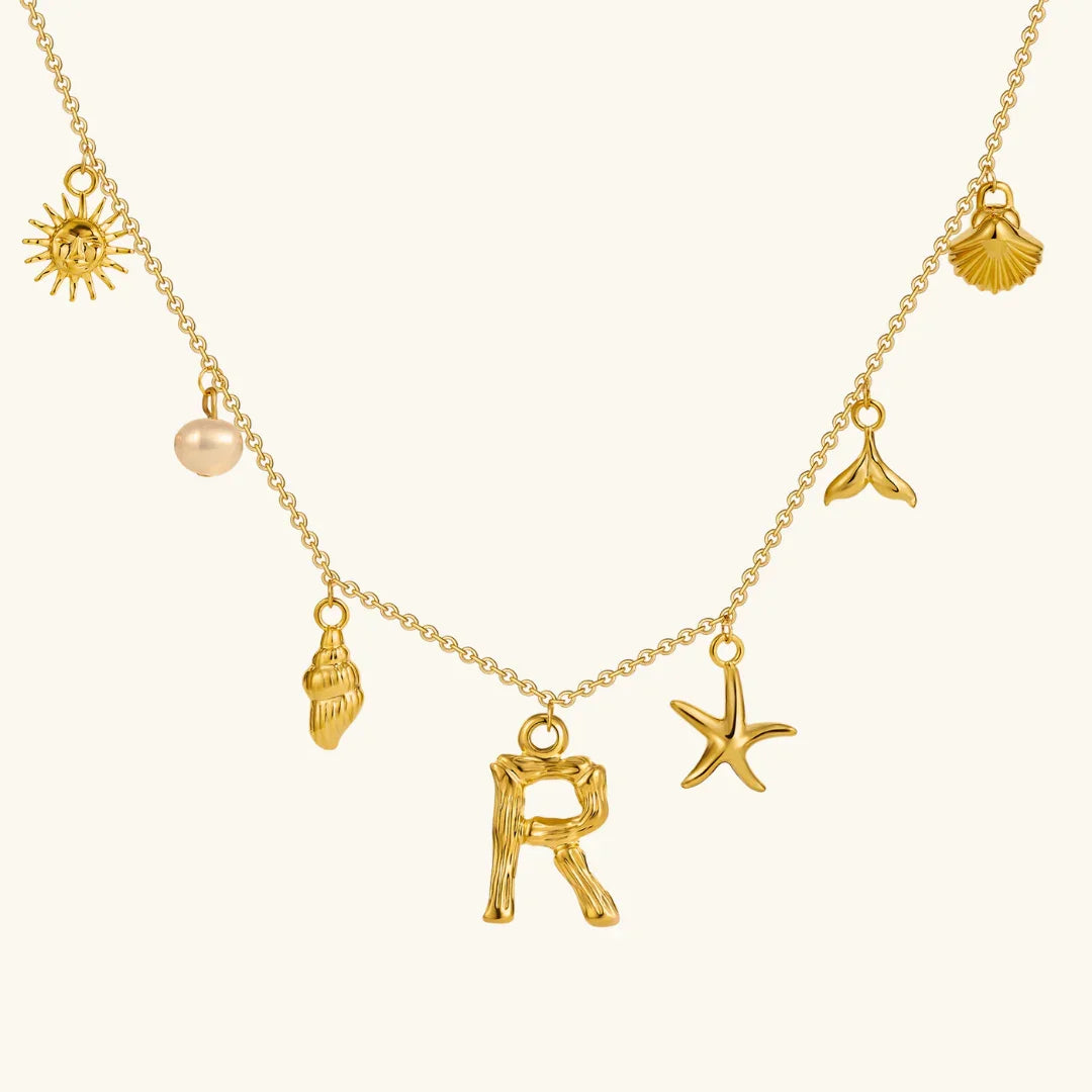 [AuraEcho]Avaria Ocean Initial Necklace