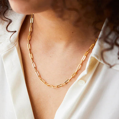 [AuraEcho]Amber Gold Chain Necklace