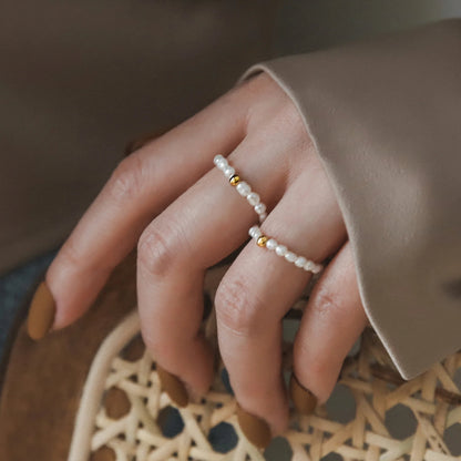[AuraEcho]Aurora Pearl Band Ring