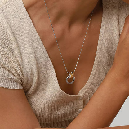 [AuraEcho]Mirabelle Ring Knot Necklace