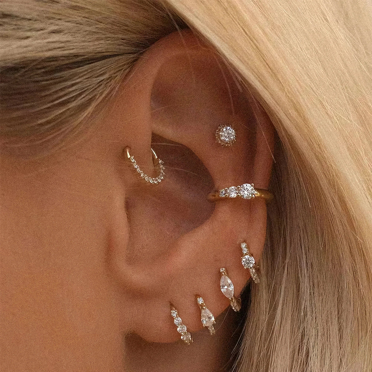 [AuraEcho]Mariah Mini Diamond Hoops