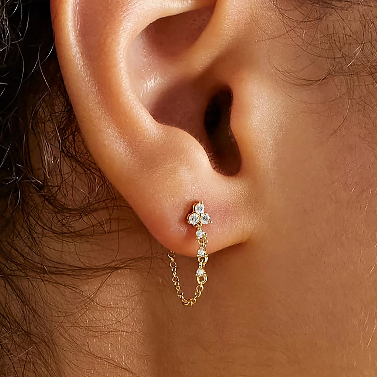 [AuraEcho]Daniella Diamond Chain Stud