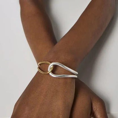 [AuraEcho]Noria Two Tone Gold Bangle