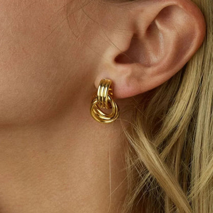 [AuraEcho]Luna Layered Hoop Earrings