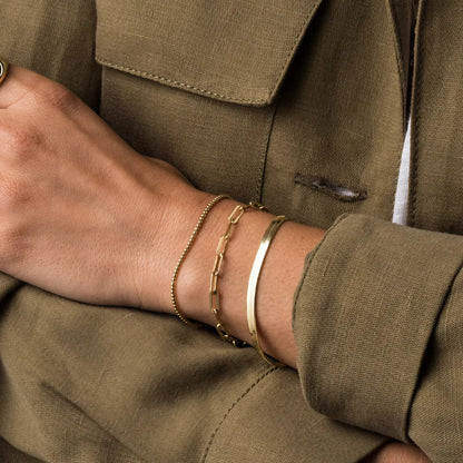 [AuraEcho]Ellaine Gold Herringbone Bracelet