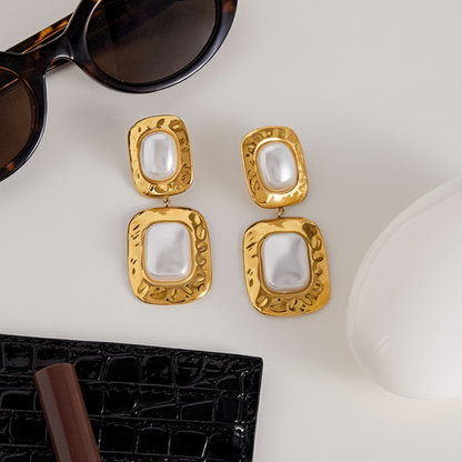 [AuraEcho]Trixie Chunky Pearl Drop Earrings