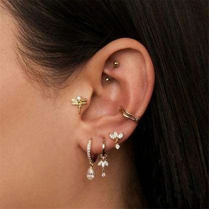 [AuraEcho]Brooke Removable Charm Hoops