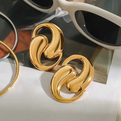 [AuraEcho]Dansley Water Drop Gold Earrings