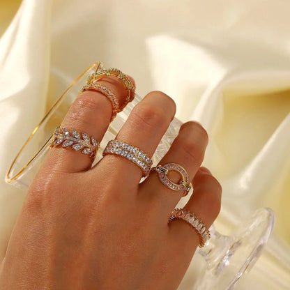 [AuraEcho]Cassandra Studded Gold Ring