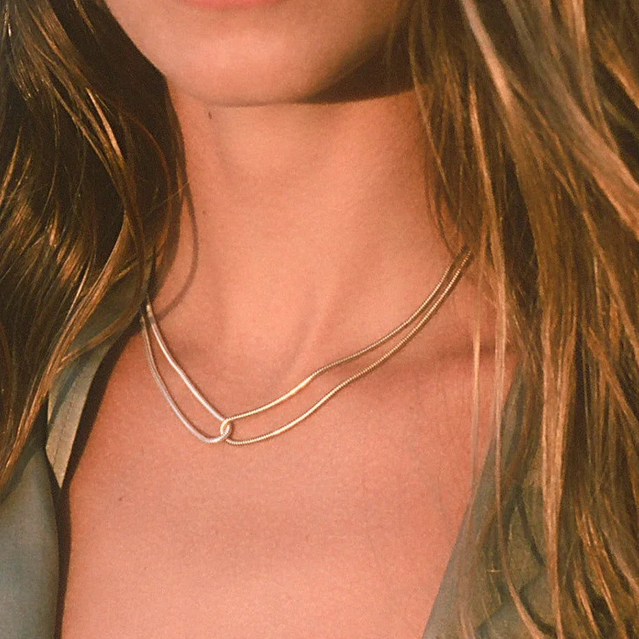 [AuraEcho]Talia Two Tone Necklace