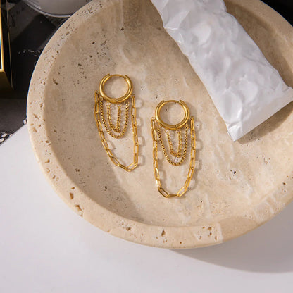 [AuraEcho]Alaina Link Chain Hoops