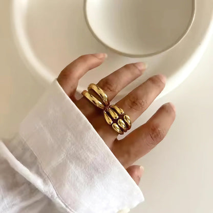 [AuraEcho]Cassiel Layered Gold Ring