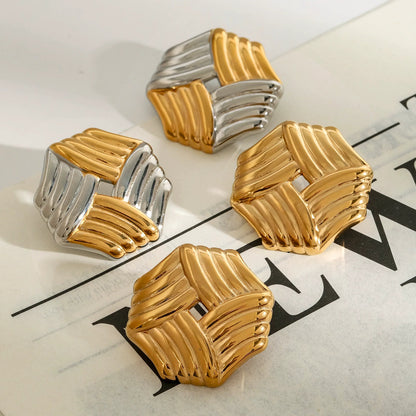 [AuraEcho]Vanessa Criss Cut Gold Earrings