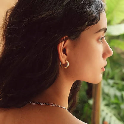 [AuraEcho]Bold Round Hoops