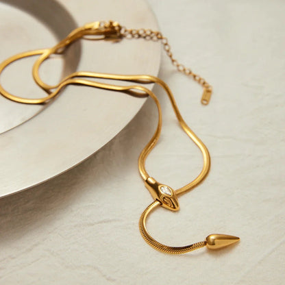 [AuraEcho]Zarelle Gold Serpentine Pendant