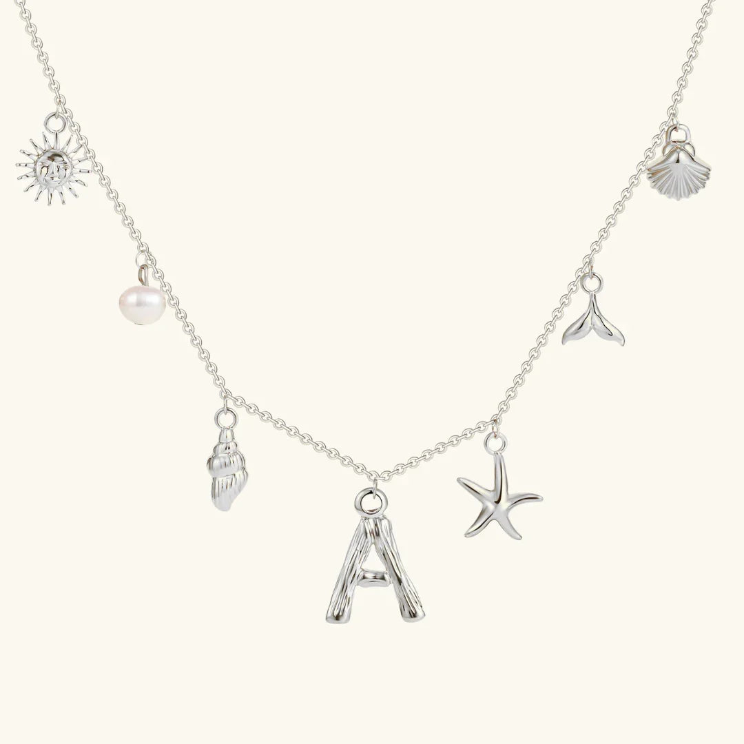 [AuraEcho]Avaria Ocean Initial Necklace