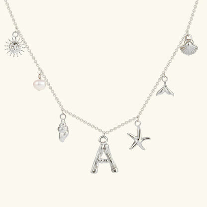 [AuraEcho]Avaria Ocean Initial Necklace