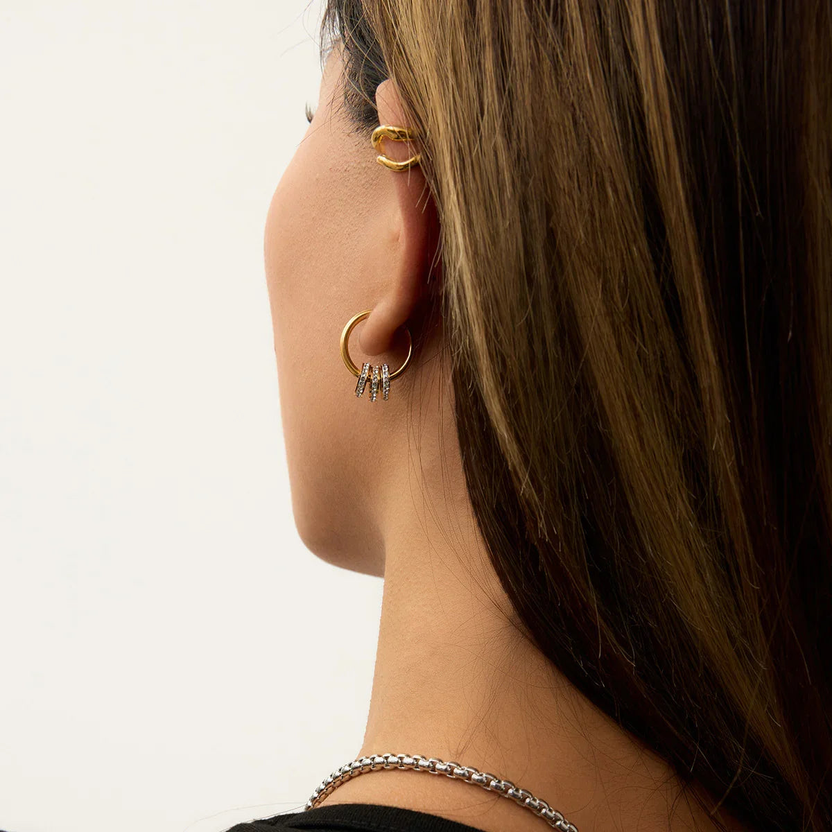 [AuraEcho]Rosiel Gold Ear Cuff Earrings