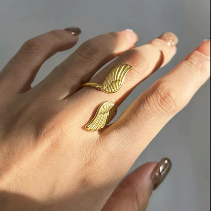 [AuraEcho]Sparrow Gold Wing Ring