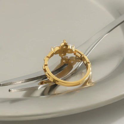 [AuraEcho]Clestine Diamond Petal Ring
