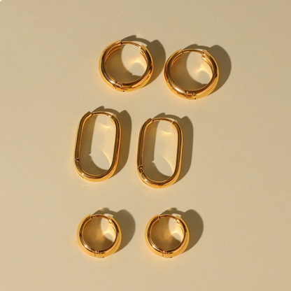 [AuraEcho]Clarabelle Staple Gold Hoops Bundle