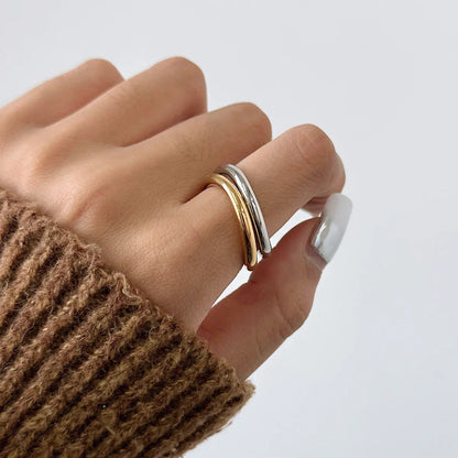 [AuraEcho]Miley Gold & Silver Layered Rings