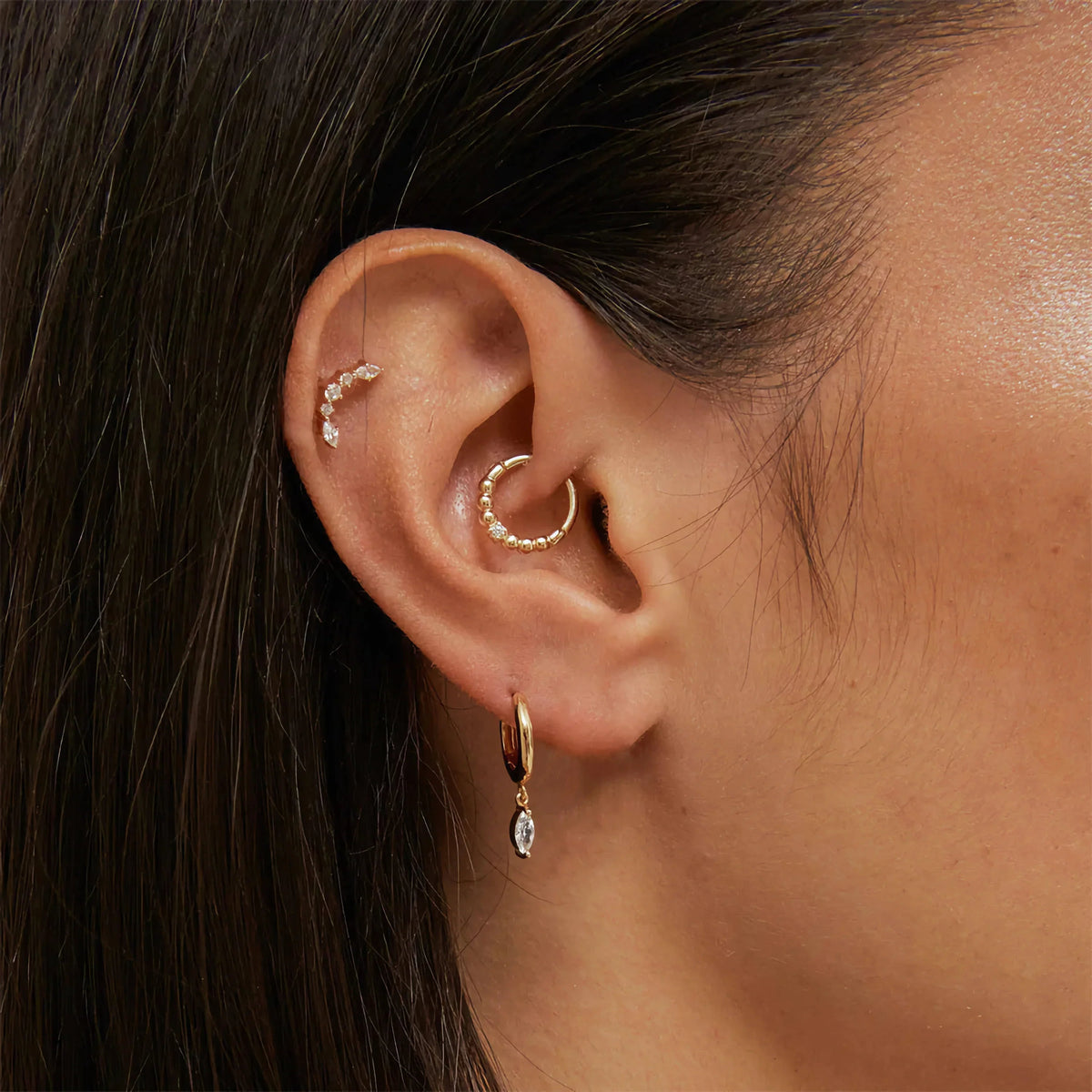 [AuraEcho]Lacey Diamond Hoops