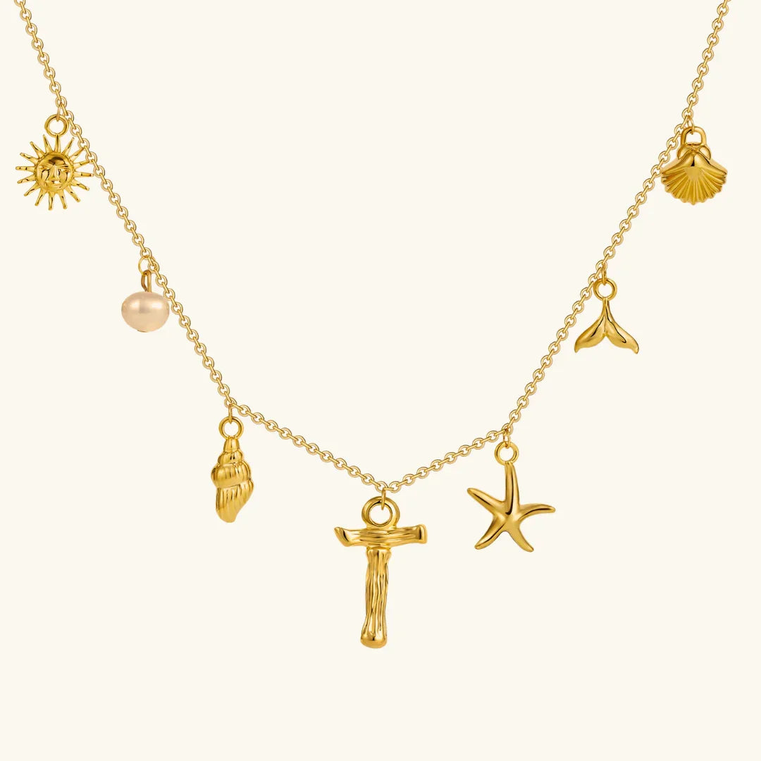 [AuraEcho]Avaria Ocean Initial Necklace