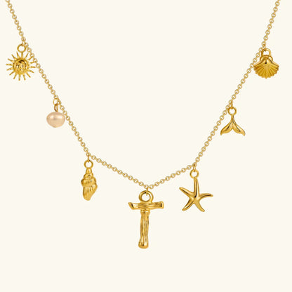 [AuraEcho]Avaria Ocean Initial Necklace