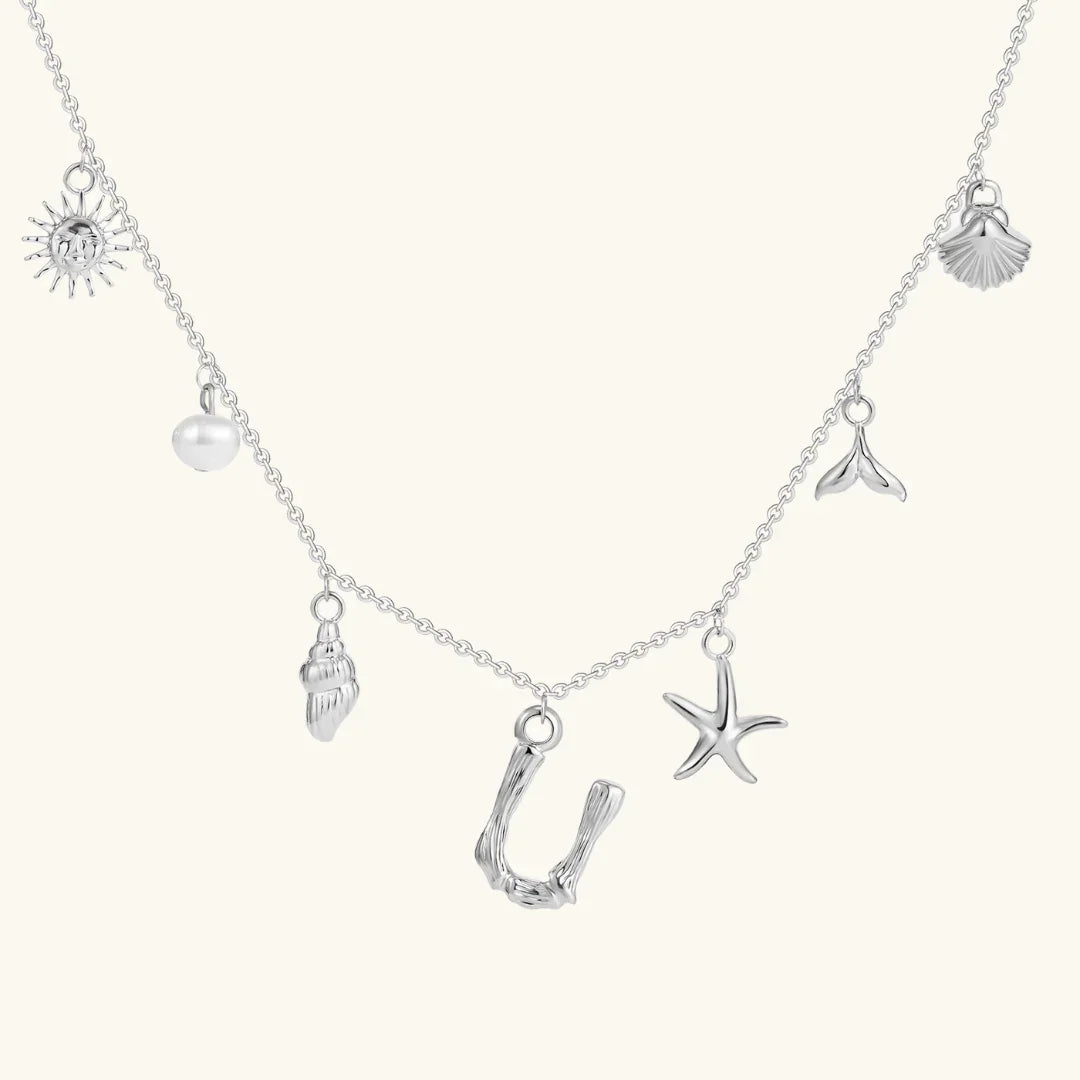 [AuraEcho]Avaria Ocean Initial Necklace