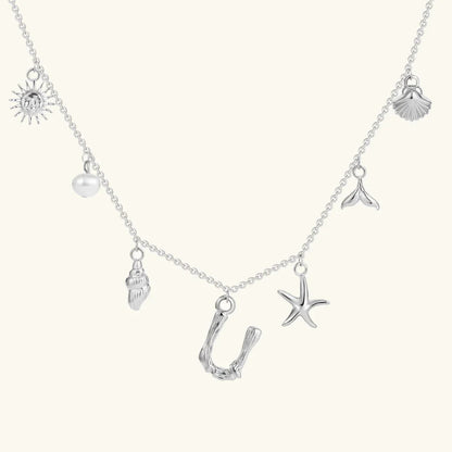 [AuraEcho]Avaria Ocean Initial Necklace