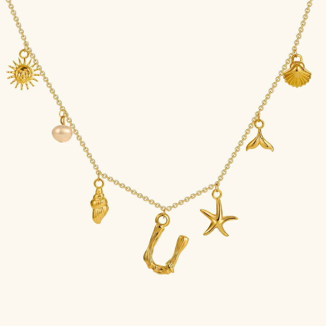 [AuraEcho]Avaria Ocean Initial Necklace
