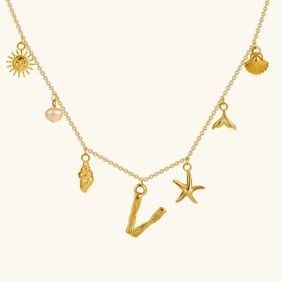 [AuraEcho]Avaria Ocean Initial Necklace