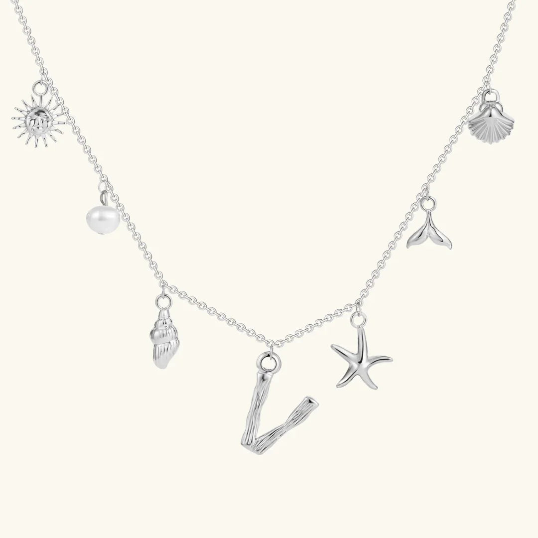[AuraEcho]Avaria Ocean Initial Necklace