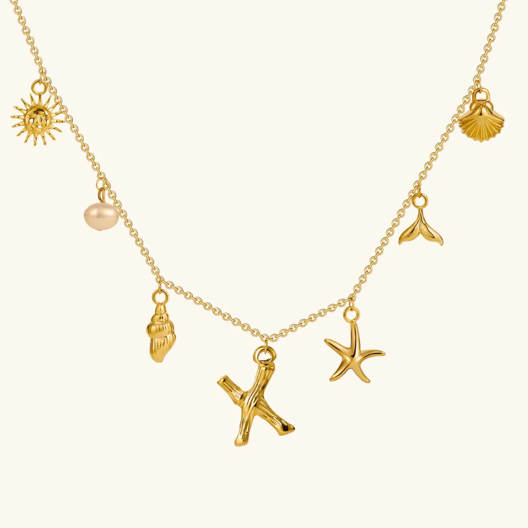 [AuraEcho]Avaria Ocean Initial Necklace