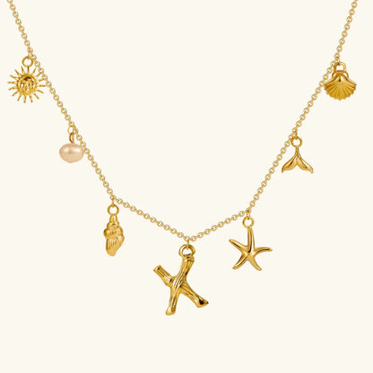 [AuraEcho]Avaria Ocean Initial Necklace