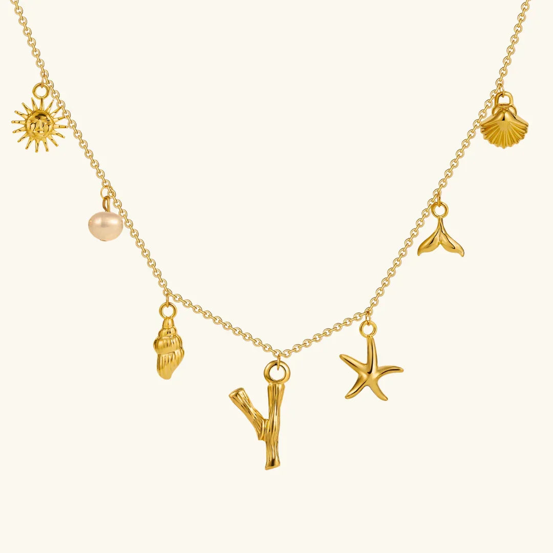 [AuraEcho]Avaria Ocean Initial Necklace