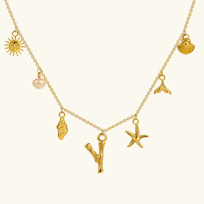 [AuraEcho]Avaria Ocean Initial Necklace