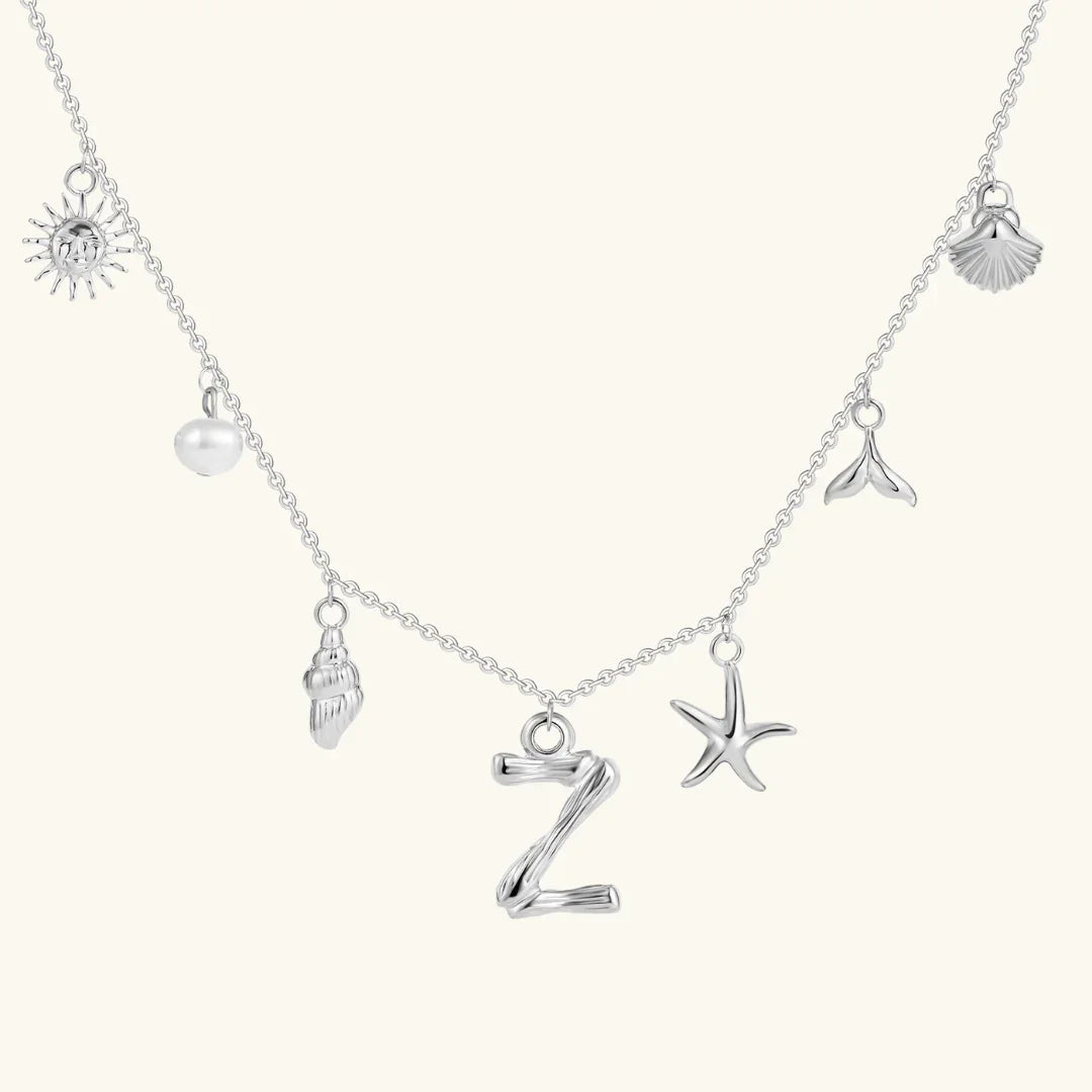 [AuraEcho]Avaria Ocean Initial Necklace