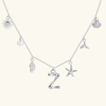 [AuraEcho]Avaria Ocean Initial Necklace