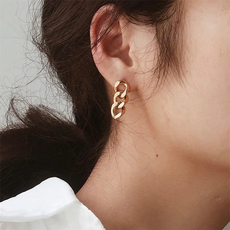 [AuraEcho]Giselle Gold Chain Earring