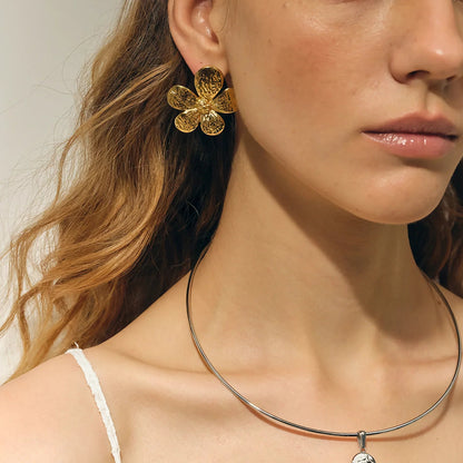 [AuraEcho]Daisy Gold Earrings