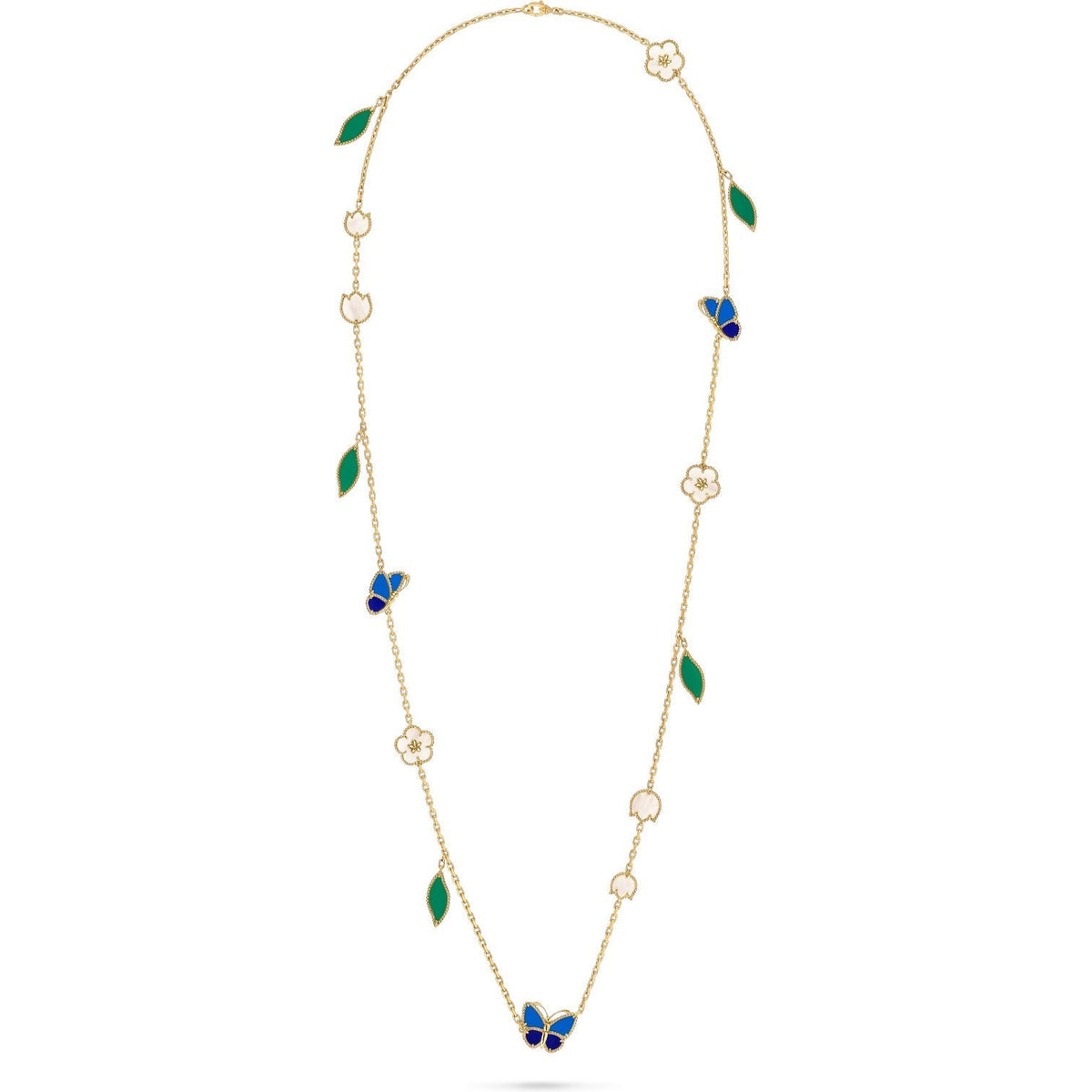 [AuraEcho]LUCKY SPRING BUTTERFLY 15 FLOWER NECKLACE