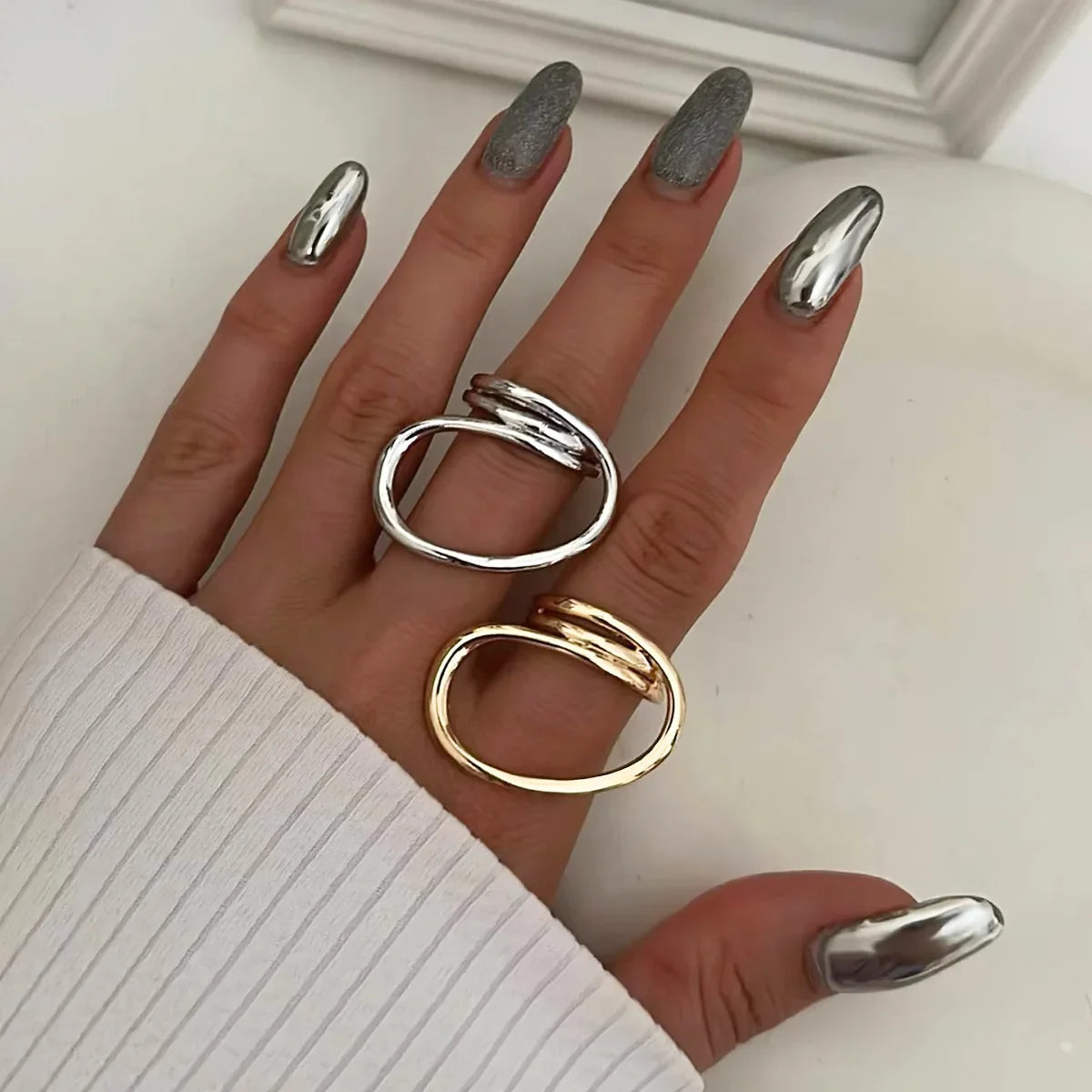 [AuraEcho]Meri Contemporary Gold Ring