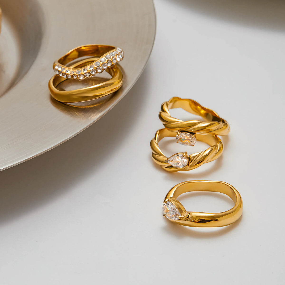 [AuraEcho]Noemi Curated Ring Stack Collection