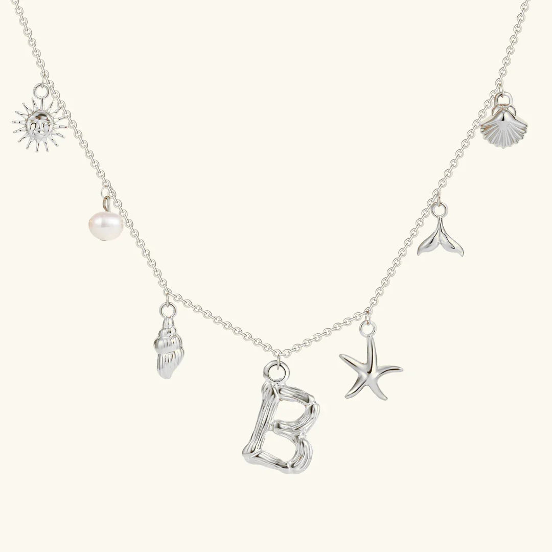 [AuraEcho]Avaria Ocean Initial Necklace